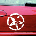 Tamaño 13Cmx13Cm Punisher Skull Head Car Styling Personalizado Cuerpo de auto Etiqueta de papel